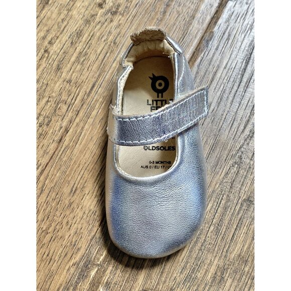 Little Feet Silver Baby Shoes By Old Soles 0-3 months - Picture 6 of 11